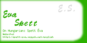 eva spett business card